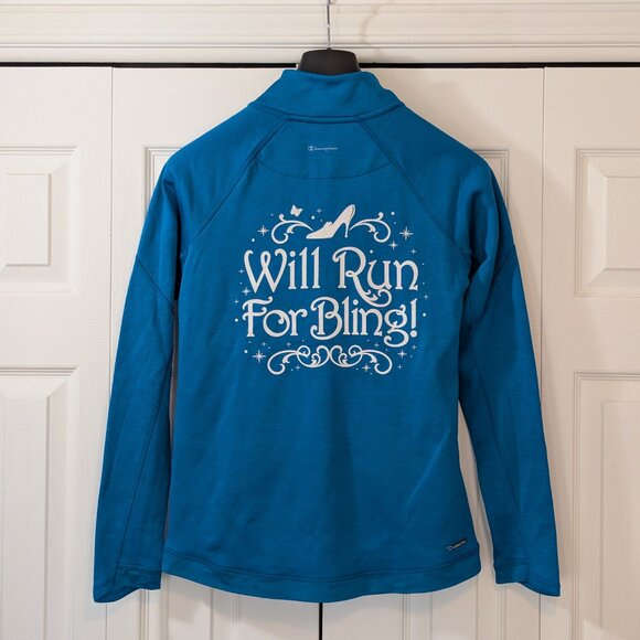 Champion runDisney 2017 Glass Slipper Challenge Full-Zip Blue Jacket - Size M - Picture 3 of 13